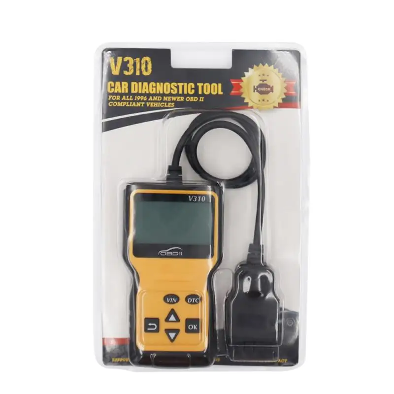 Считыватель кодов ошибок V310 OBD сканер OBDII/EOBD считывание DTC 2 OBD2 автомобильный