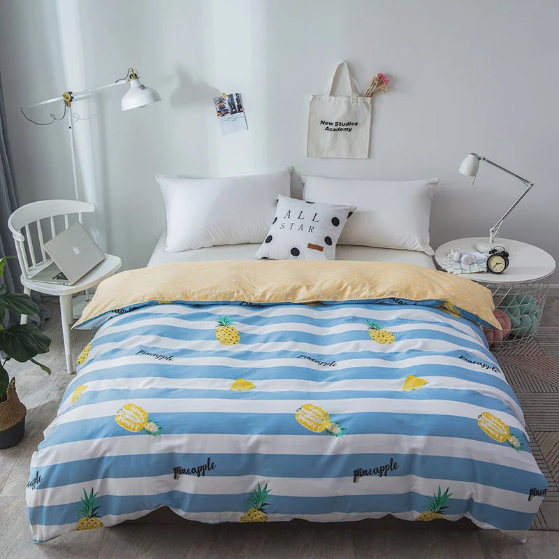 

Stripe fruit 100% Cotton Bedding Set 1 Pcs duvet cover set quilt cover/comforter cover size 150*210/180*220/200*230/220*240cm