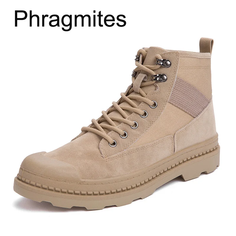 Phragmites обувь из мягкой искусственной кожи высокого качества; сезон осень-зима; мужские ботильоны с мехом; бархатная обувь; Botas