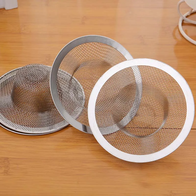 Stainless Steel Drains Kitchen Sink Strainers Bathroom Hair Filter Kitchen Bath Accessories Floor Drain Net Hair Blocking Filter kitchen sink filter,drain filter,drain strainer,floor drain filter