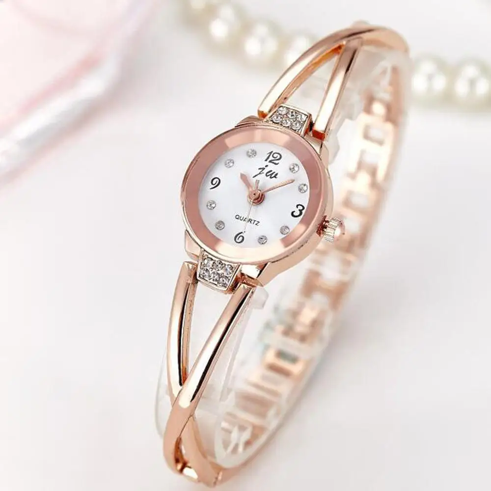 

Fashion/luxury Rose Gold/silver Women Watches 2019 Stainless Steel Quartz Bracelet Ladies Crystal Sweet clock Relogio Feminino