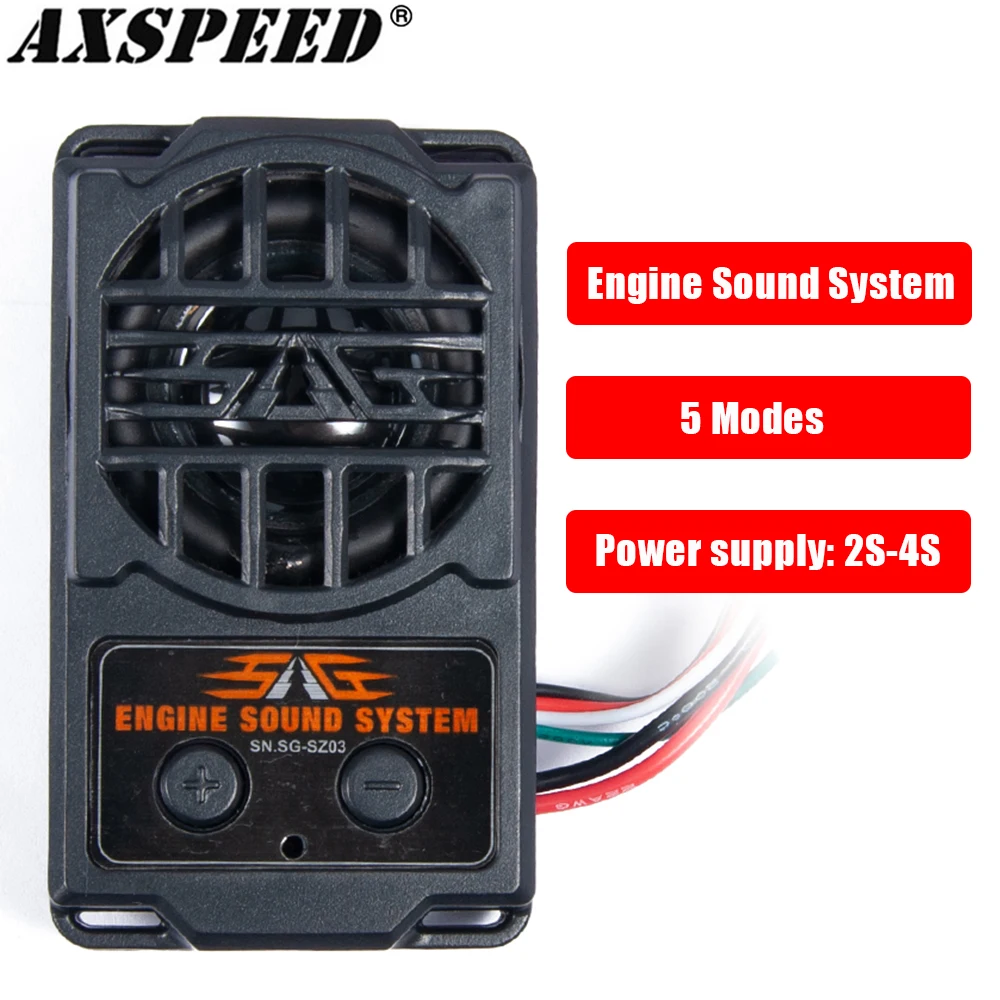 AXSPEED RC Car Motor Engine Sound Simulator 5 Modes 70*40*23mm for 1/10 Crawler Truck Buggy Drift On-Road Speakers | Игрушки и хобби
