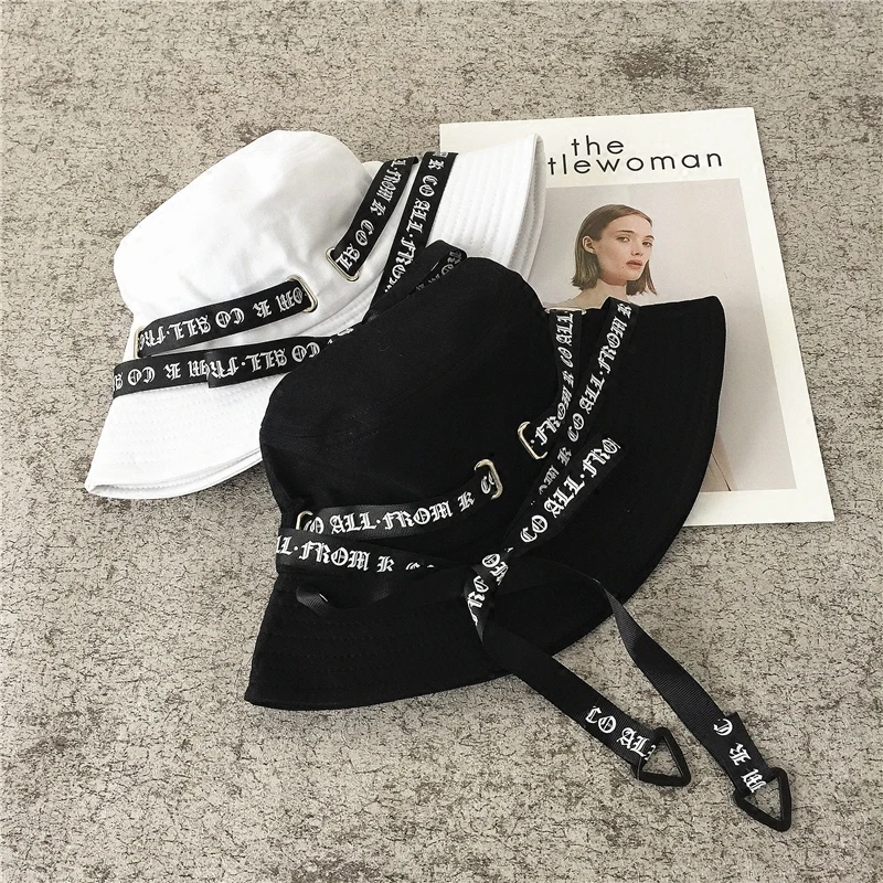 Fashion Streetwear Hip Hop Bucket Hat Women Men 2020 White Black bob chapeau femme panama Foldable Fisherman fishing Hat