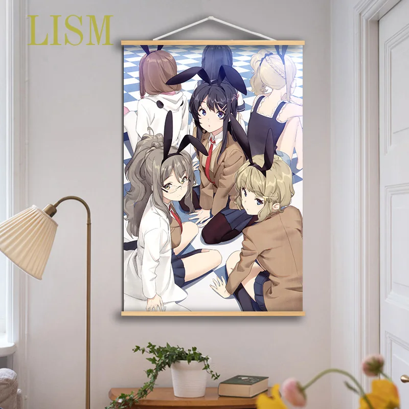 Canvas Painting Anime Posters Seishun Buta Yarou Mai Rio Kaede Nodoka Tomoe  Anime Manga Hd Print Wall Art Picture Home Decor - Painting & Calligraphy -  AliExpress