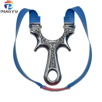

Powerful Slingshot Catapult for Hunting Stainless Steel with Rubber Band + Mud Ball Outdoor Shooting Game Sling Shot Set