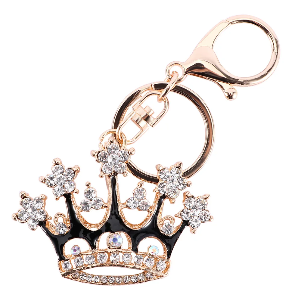 Брелок для ключей King Crown черный брелок с кристаллами вечерние аксессуары