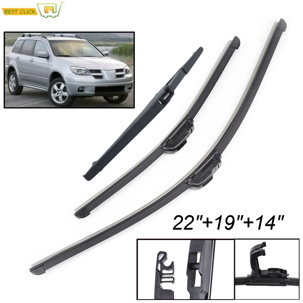 Misima лобовое стекло стеклоочистителей для Mitsubishi Outlander MK1 2003 - 2007 переднее заднее