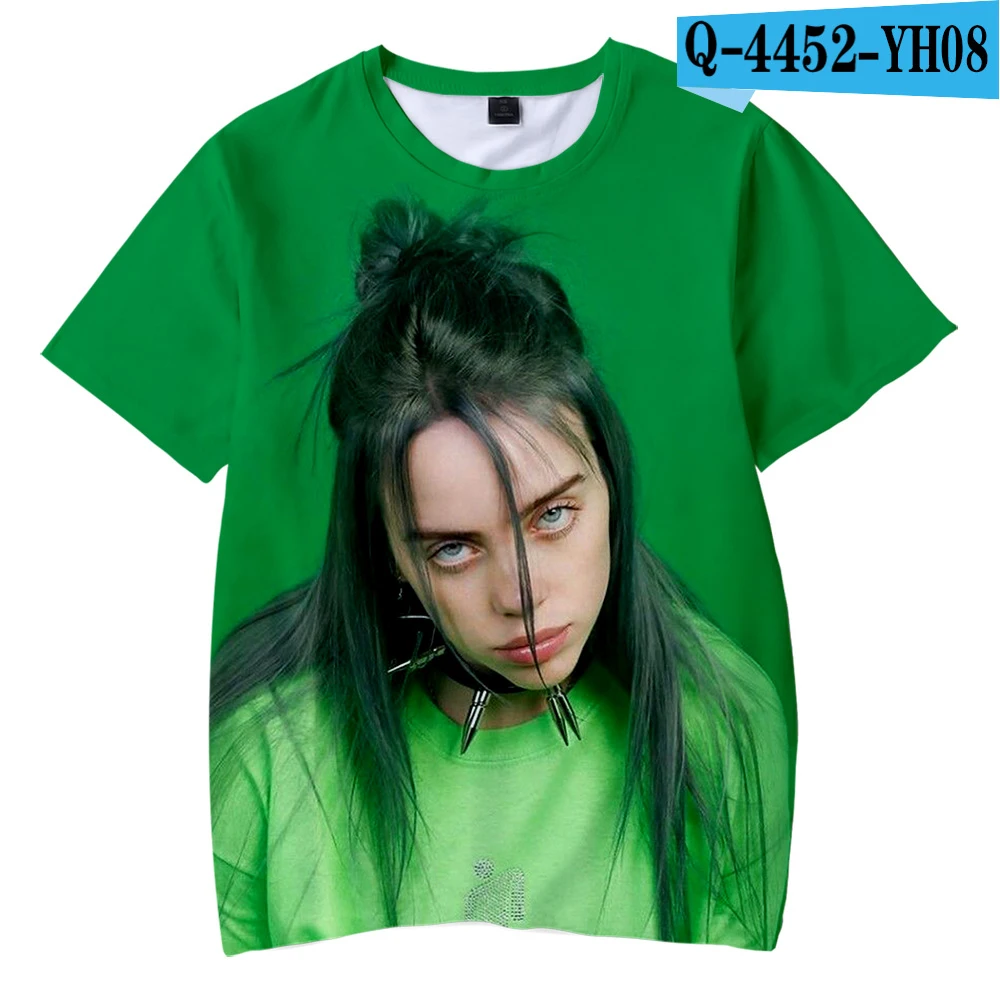 picture color Детская футболка новая футболка с 3D принтом BILLIE EILISH одежда для детей Повседневная футболка BILLIE EILISH для мальчиков и девочек Детские футболки с короткими рукавами - Цвет: picture color