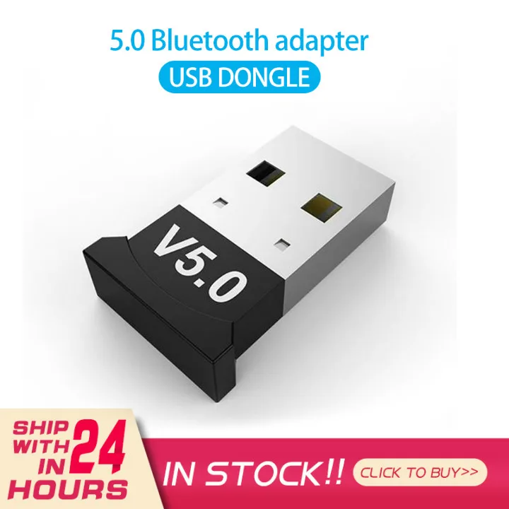 V5.0 USB inalámbrico Bluetooth 5,0 Receptor adaptador de Receptor de Audio Bluetooth Dongle adaptador/Receptor de música Aux transmisor para PC