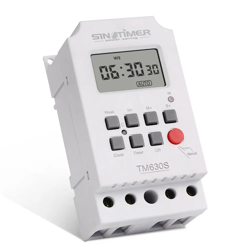 SINOTIMER TM630S-2 7 дней в неделю ЖК-цифровой программируемый таймер с интервалом 1 секунда мощность прямой выход