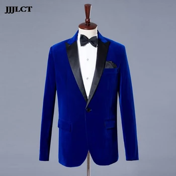 

Male singer performance suit dress set 2019 new Slim men's host photo studio embroidery small suit