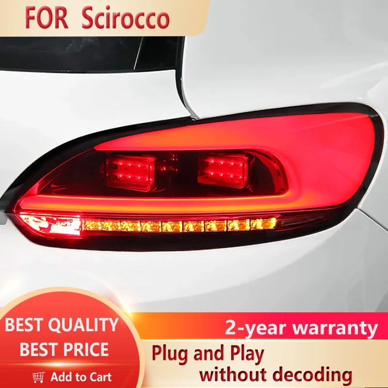

Car Styling for VW Scirocco LED Taillights 2008-2014 Tail Lamp DRL Rear Turn Signal Automotive Accessories
