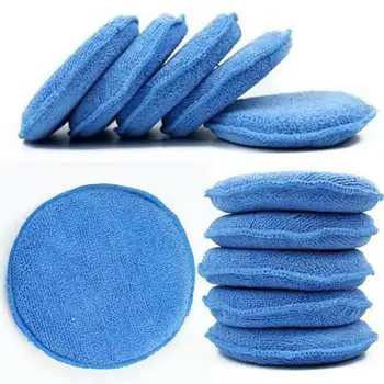 

10PCS Car Washing Cleaning Polishing Pad Foam Sponge Microfiber Waxing 4.7 Inch Durable And Practical
