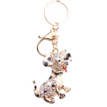 Стиль креативный аниме мультфильм щенок искусственный алмаз масло падение металла пары автомобиль фурнитура для брелоков для ключей производителей