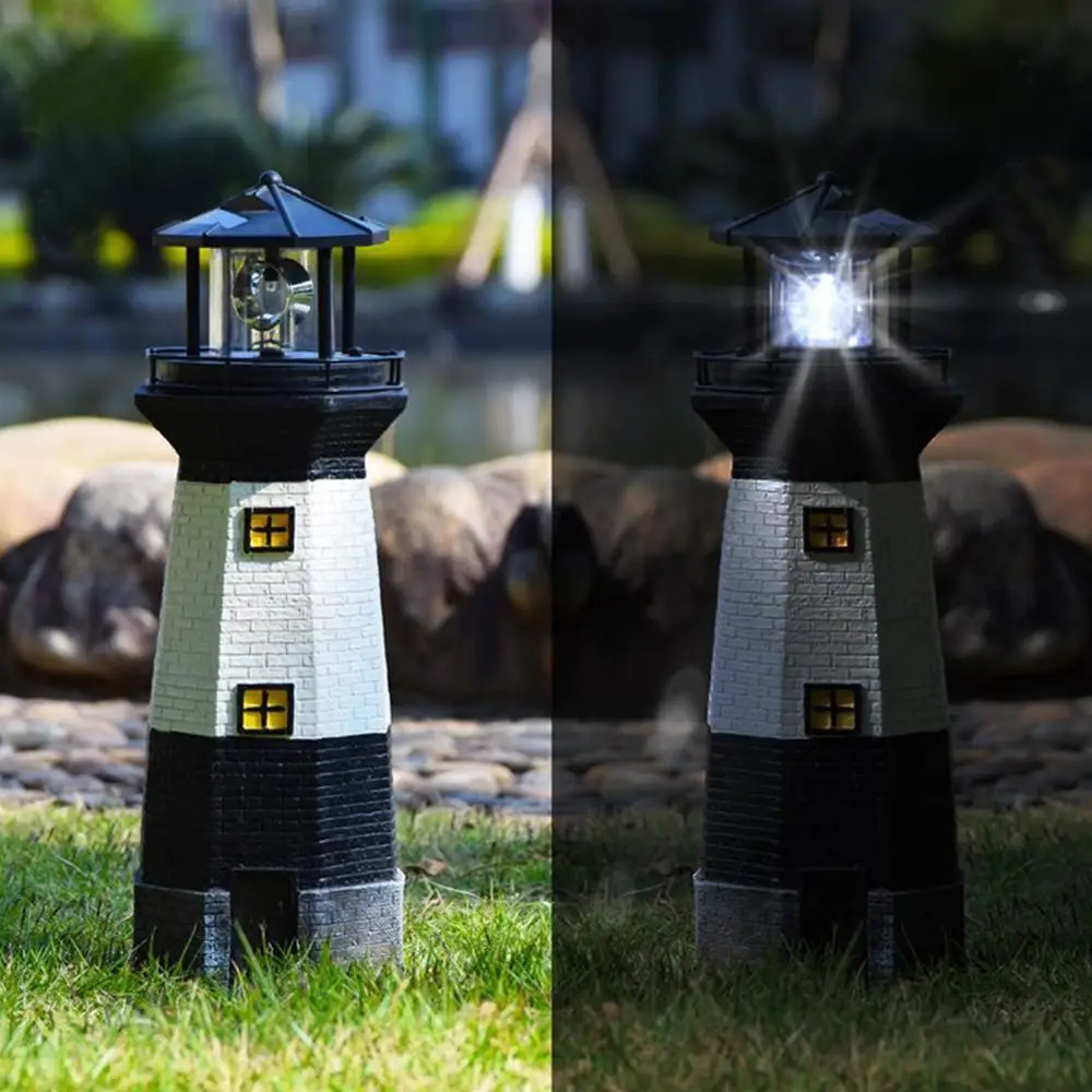 

Lighthouse Lamp Solar Powered Decorative Light For Yard Path Lawn Garden Patio Decoration Random Color