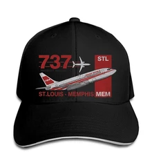 Новая модная мужская бейсболка в стиле ретро TWA Boeing 737 St. Luis Memphis. Webp, Кепка с козырьком, остроконечные