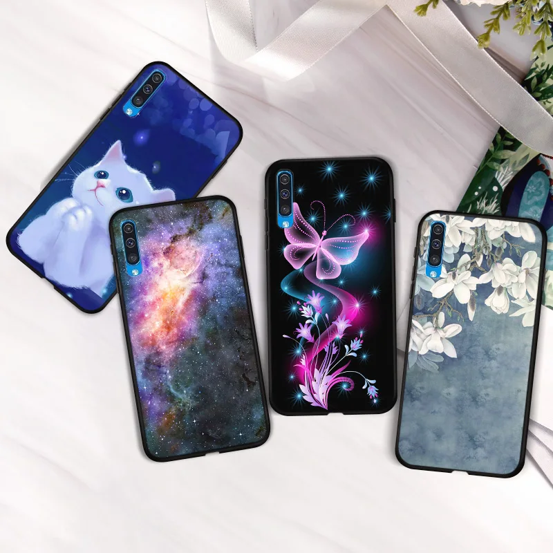 Черный силиконовый чехол для мобильного телефона Samsung Galaxy A70 A50 A40 A30 A20 A10 A10S A20S A21S