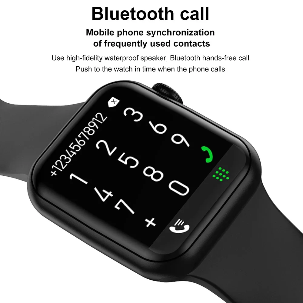 IWO X7 Smartwatch Watch for Men Heart Rate Fitness Tracker Bluetooth Call Smart Watch DIY Face ip67 Waterproof PK W26 T500 X8MAX