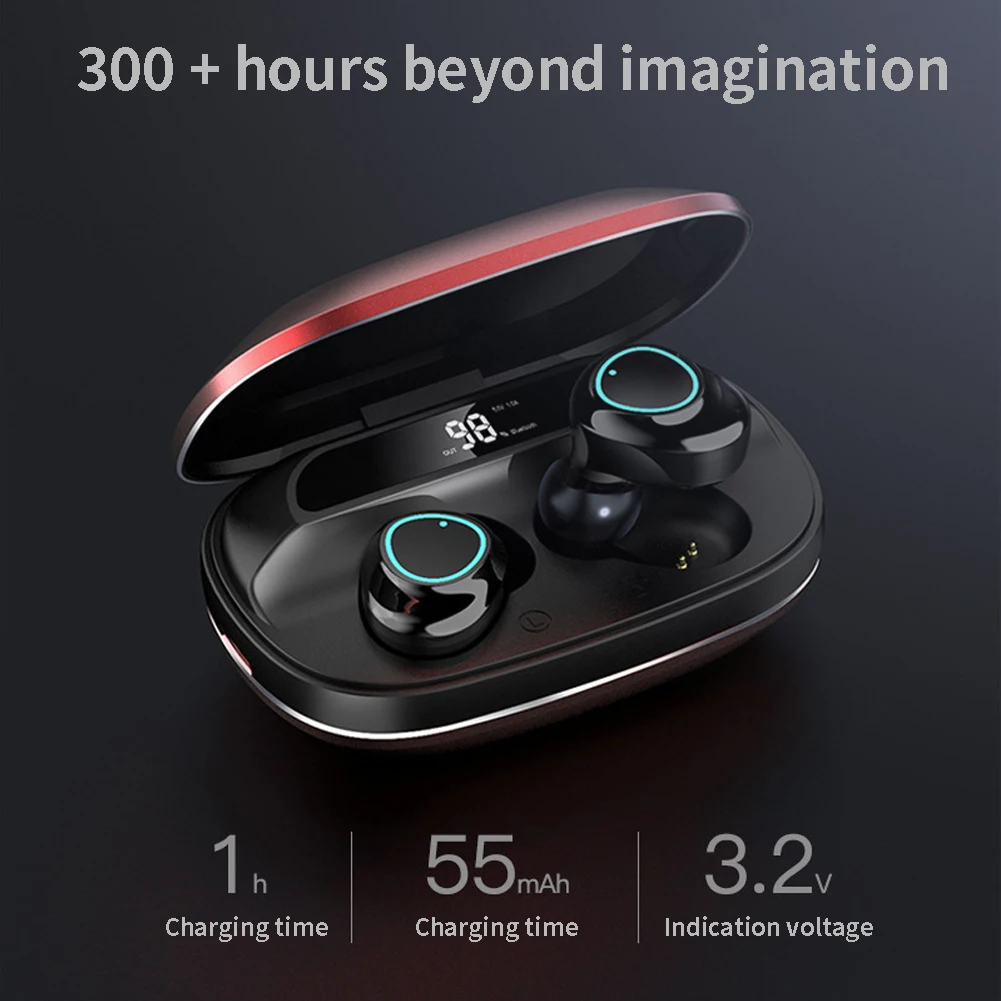 IPX7 водонепроницаемый внешний аккумулятор беспроводной Bluetooth наушники портативный интеллектуальный сенсорный контроль Спорт на открытом воздухе usb зарядка