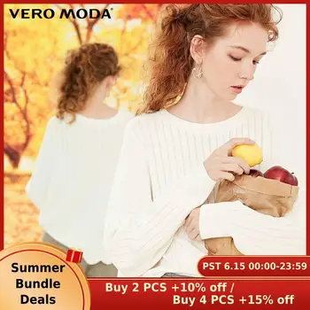 

Vero Moda Women's Round Neckline Drop-shoulder Pure Color Knit | 319124526