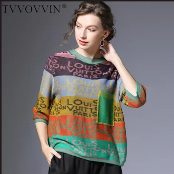 

2020 Summer New Short Sleeve Mixed Jacquard Letter Pocket Loose Casual Knitting Pullovers Womans Tops T Shirt A002