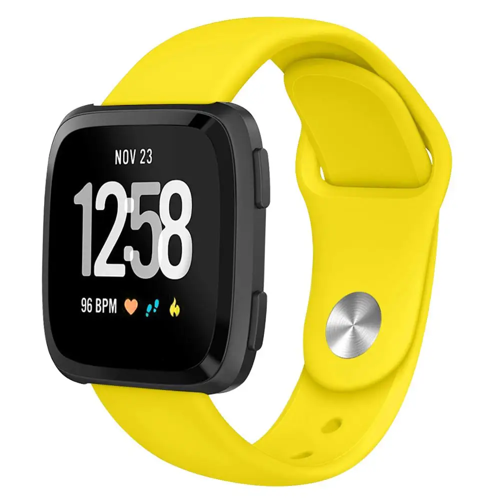 Высококачественный силиконовый безопасный регулируемый ремешок для Fitbit Versa2 Versa Lite, ремешок-браслет, ремешок для часов - Цвет ремешка: Yellow