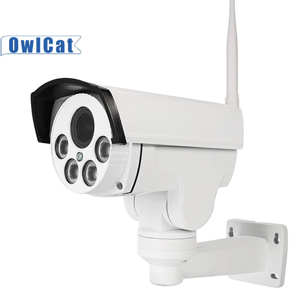 OwlCat HD 2MP 5MP цилиндрическая наружная Wi Fi уличная IP камера PTZ 5X 10X оптический зум