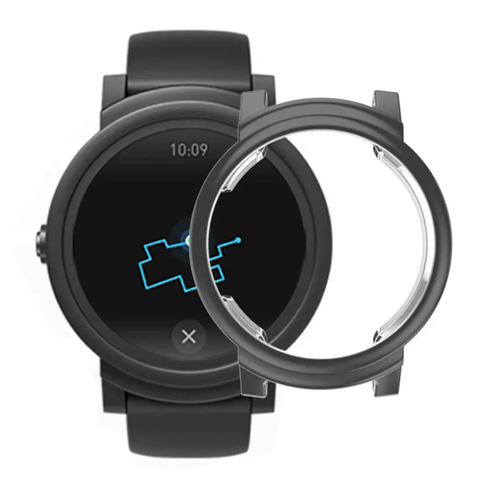 

For Ticwatch E Smart Watch Tpu Protection Case Fall Protection Wearable Watch Screen Protection Case Hot
