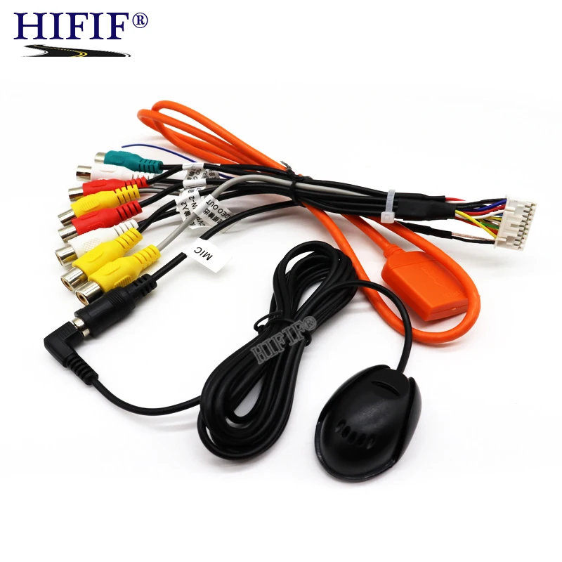 RCA cable GPS cable Rear camera cable 4pin&6pin USB camera for android radio