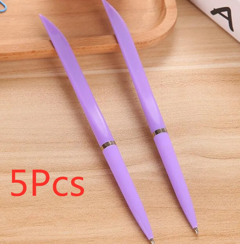 5pcs purple 5 шт./компл. Красивая шариковая ручка креативная забавная дизайн шариковая ручка распаковки Ножи Для детей Подарочные канцелярские товары для дома и школы канцелярские принадлежности - Цвет: 5pcs purple