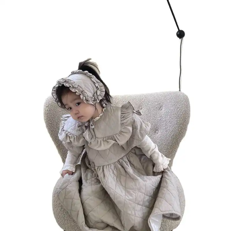 Robe D Hiver De Style Coreen Pour Fille Barboteuse Epaisse Et Chaude Pour Bebe Et Enfant Nouvelle Collection Aliexpress