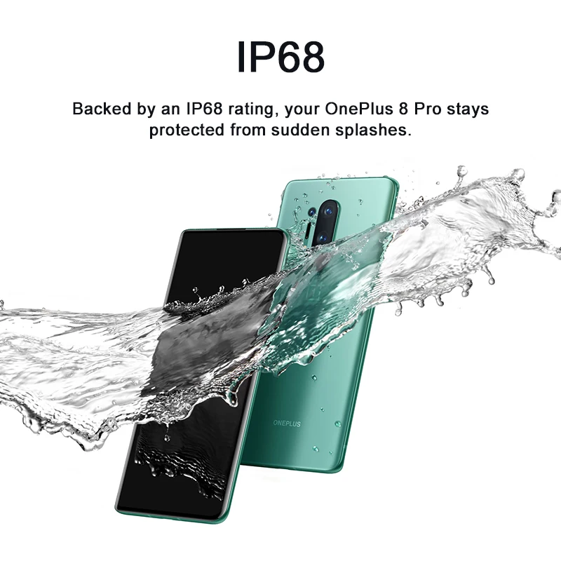 Global Rom Oneplus 8 Pro 5G Smartphone Snapdragon 865 8G RAM 128G ROM 6.78'' 120Hz Screen Android10 30W Charger NFC