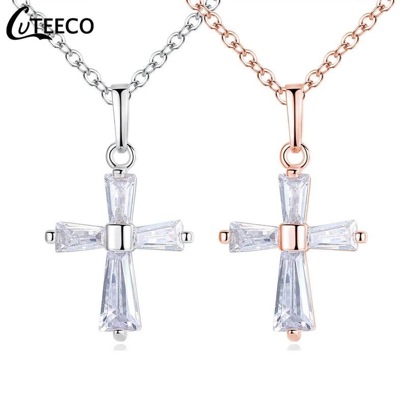 Женское Ожерелье с кулоном CUTEECO ожерелье блестящим цирконием свадебное