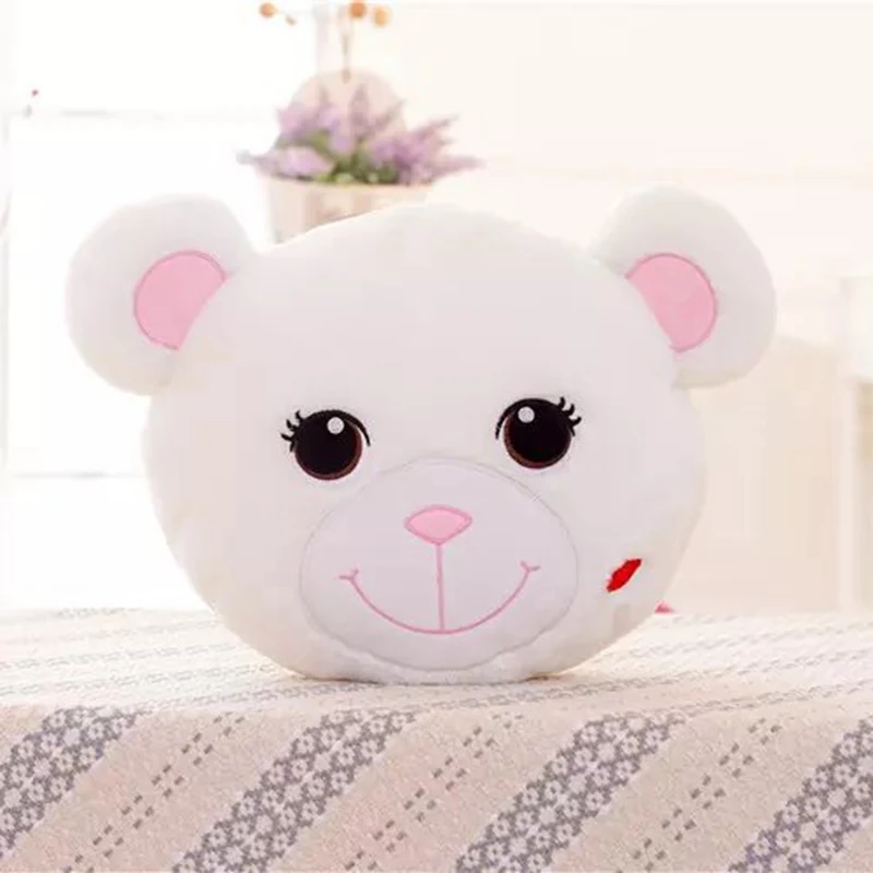 36cm Cute Glowing Luminous Led Light Up Pillow Monkey Frog Cat Bear Cushion Doll Kid Toy - Цвет: White Bear