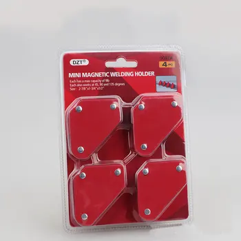 

4pcs/set Mini Triangle-Welding Positioner Weld Holders 9Lb Soldering Locator Magnetic Fixed Angle Tool Without Switch