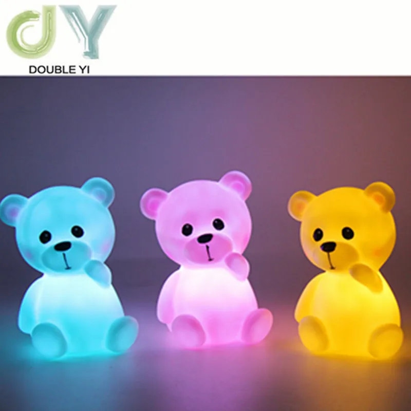 Светодиодный медведь ночной светильник милый декоративный светильник детские игрушки и подарки оптом