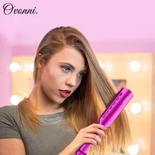 Выпрямитель для волос Nano titanium Ovonni 1,75 дюймов плоский утюг Большой 30s Мгновенный нагрев MCH 150-230 градусов Цельсия Регулируемый 100-240 В переменного тока
