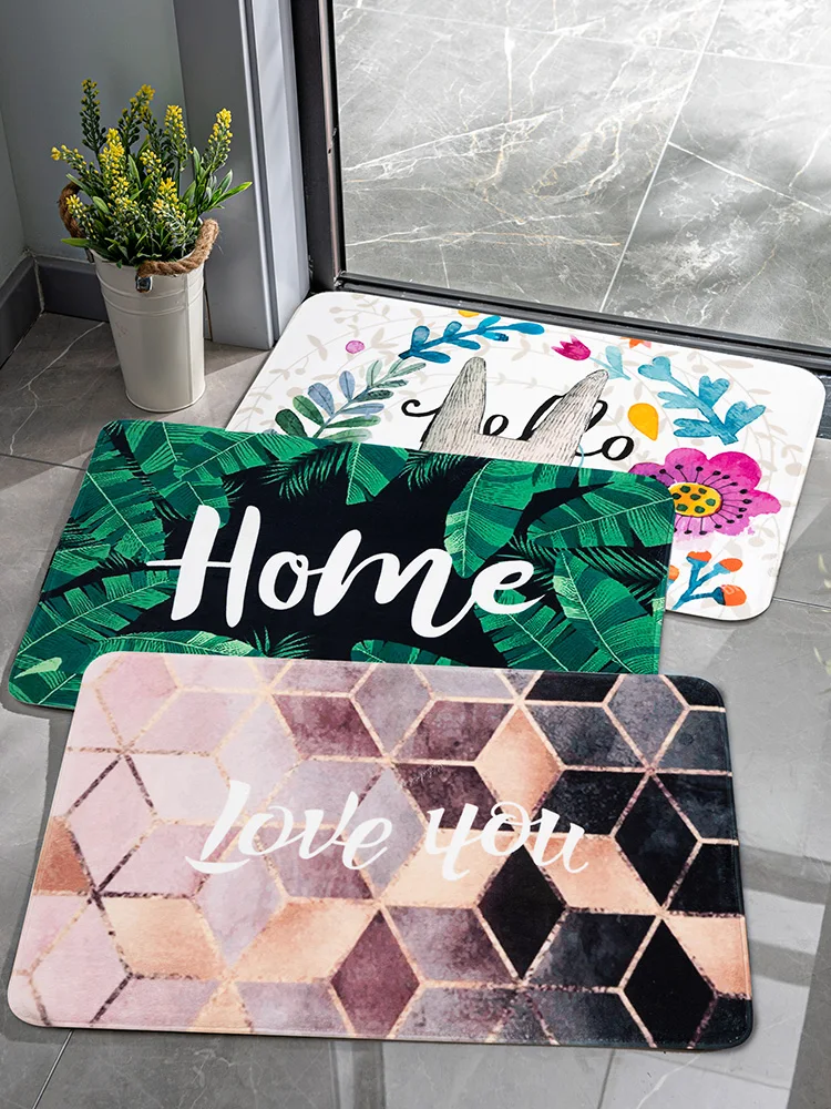 

Door-in-the-door, domestic floor mat, bedroom, kitchen, bathroom, water-absorbent pad, bathroom door, anti-slip mat, carpet