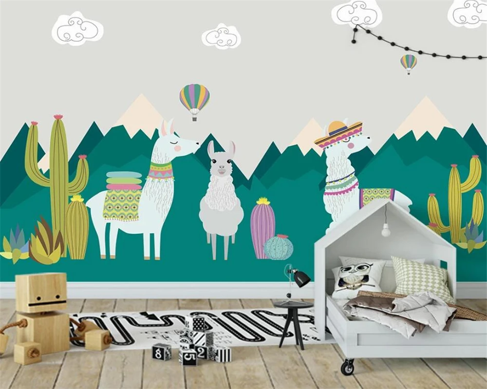 beibehang Custom Nordic modern minimalist hand-painted cactus children's room whole house background wallpaper papier peint coreforest 4500lwith pvdf whole house large flow suitable for villa filtering quick replacement filter element hand washable