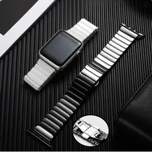 Керамический ремешок для Apple Watch 44 мм 40 мм iwatch 42 мм 38 мм роскошный браслет с пряжкой из нержавеющей стали Apple watch 4 3 2 1