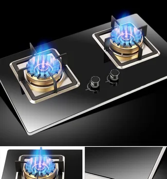 

Dual-cooker Bulit-in Gas Hobs Embedded Domestic Liquid Gas Stove Flameout Protection Natural Gas Range Knob Easy Cleaning