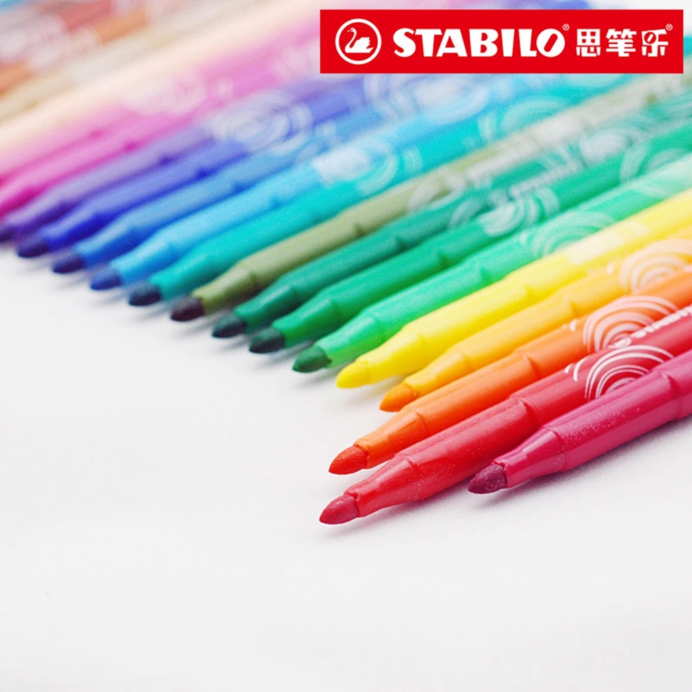 Ручка Stabilo 280 мощная 18 цветов акварельная ручка грубая Экологически чистая кисть