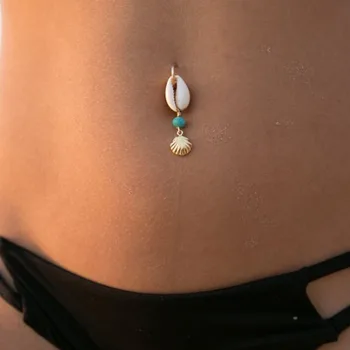 

Green Turquoise Belly Ring-Belly Hoop-Belly Ring-Dangle Belly jewelry-Gold Belly Ring-Turquoise Belly Piercing
