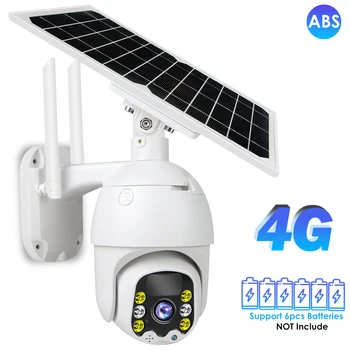 

1080P WiFi IP Camera 3G 4G SIM Card Solar Camera Outdoor 8W Solar Panel CCTV Camera Rechargeable Battery Security Camera 10m PIR