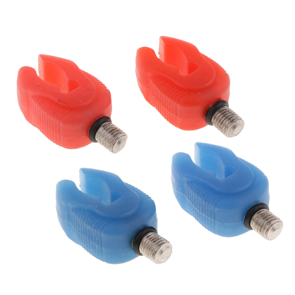 2pcs Fishing Rod Rest Holder Red/Blue Silicone Butt Rod Pod Stand Bracket