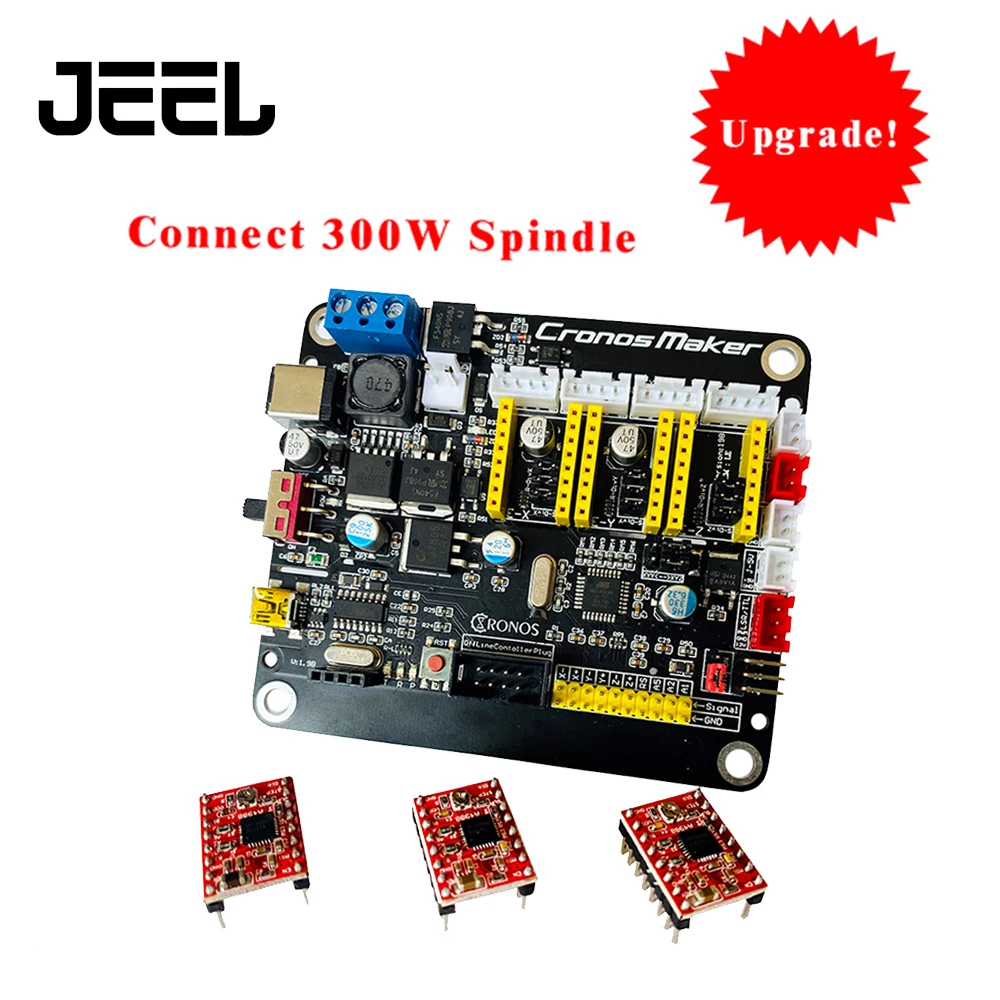 

GRBL CNC Router Controller 3Axis Stepper Motor Driver Connect 300W Spindle Double Y Axis USB Driver Board For CNC Laser