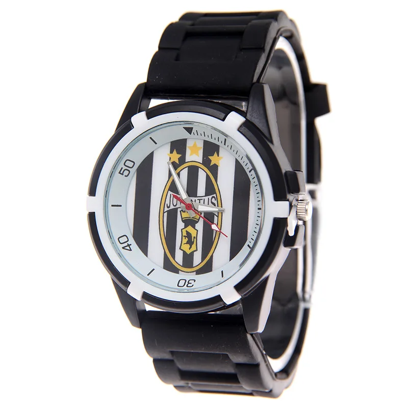 Football Club Supplies Men Watch Waterproof Silicone Women Watches Children Watches Sport Men Watch Clock Montre Homme - Цвет: BLACK YW