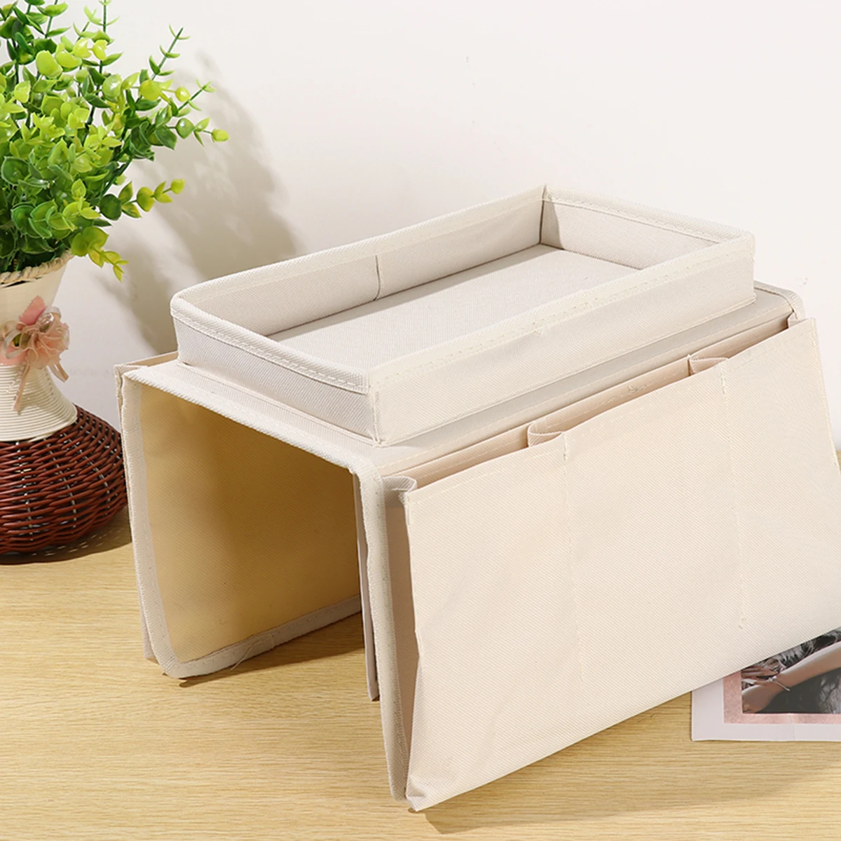 

Storage Bag Sofa TV Remote Control Handset Holder Organizer Caddy For Fits Over Chairs Sofas Armchairs With Wide Arm