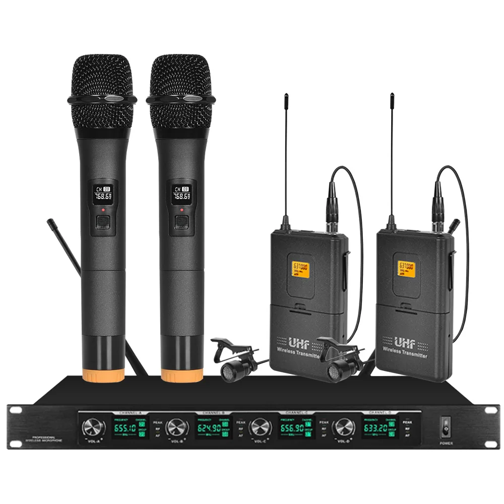 

Orban professional two-handed two-collar microphone family KTV karaoke microphone wireless stage performance