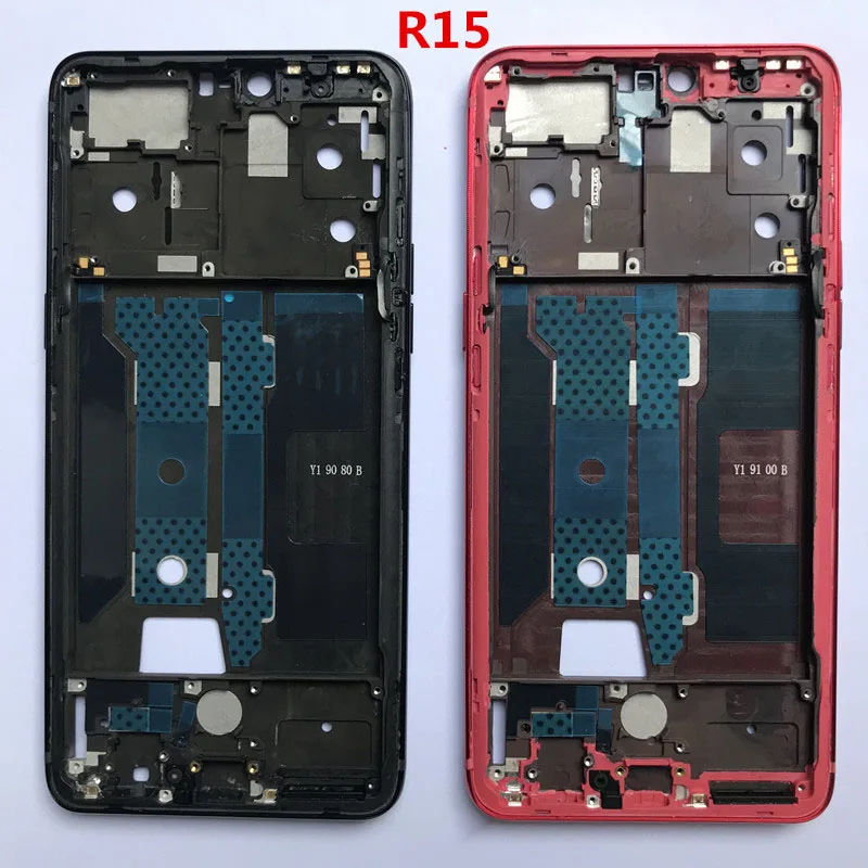 

Original used of middle frame For OPPO R15 r15 Housing Case Middle Frame + Power Volume Buttons R 15 Repair Parts